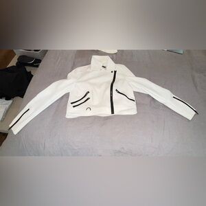 Missguided White Jacket with Black Accents